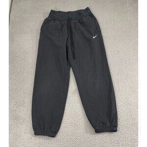 Nike Black Track Joggers with White Swoosh